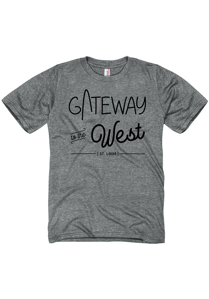 St. Louis Grey Gateway To The West Short Sleeve T Shirt