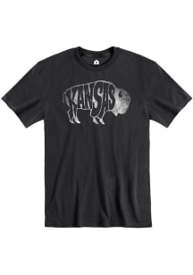 Kansas Black Buffalo Short Sleeve T Shirt
