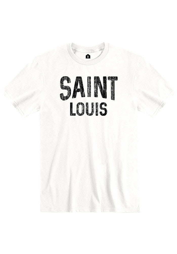 St Louis White Wordmark Arch Short Sleeve T Shirt