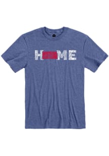 Kansas Blue Wood Grain Home Short Sleeve T Shirt