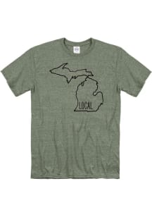 Michigan Olive Green Local State Short Sleeve T Shirt