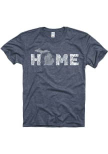 Michigan Navy Wood Grain Home Short Sleeve T Shirt