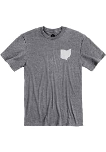 Ohio Grey State Shape Short Sleeve T Shirt