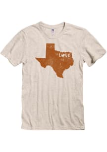 Texas Oatmeal State Shape Love Short Sleeve T Shirt