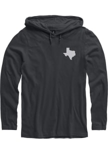 Texas Black State Shape Long Sleeve Light Weight Hood