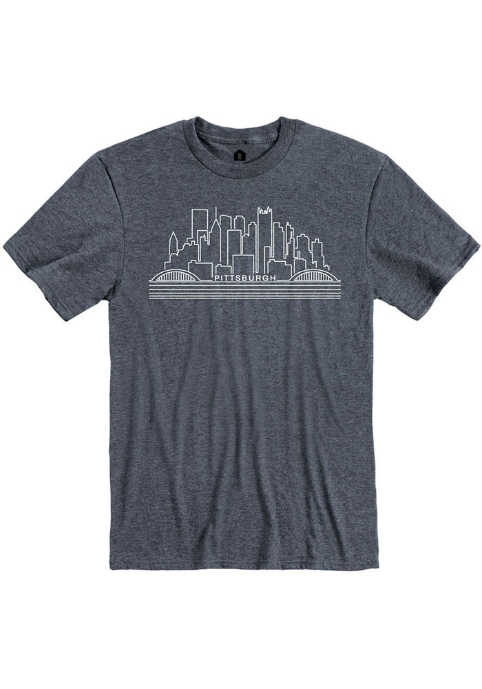 Pittsburgh Navy Skyline Short Sleeve T Shirt