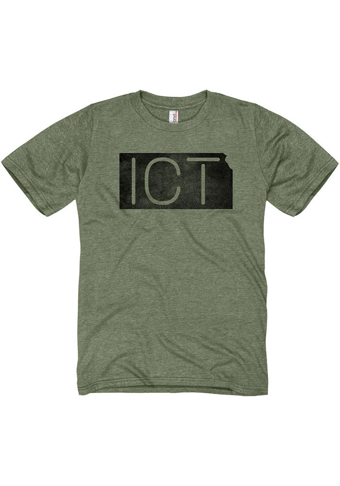 Wichita Olive Green ICT State Short Sleeve T Shirt