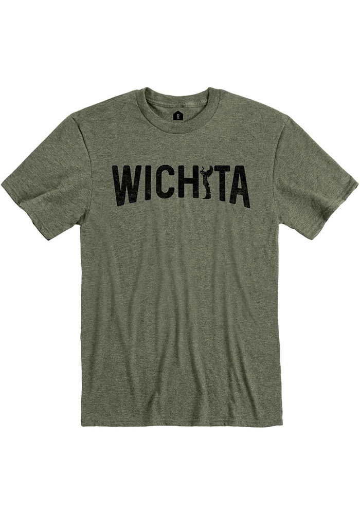 Wichita Olive Green Wordmark Keeper Short Sleeve T Shirt