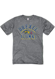 Drexel Dragons Grey Heathered Alumni Short Sleeve Fashion T Shirt