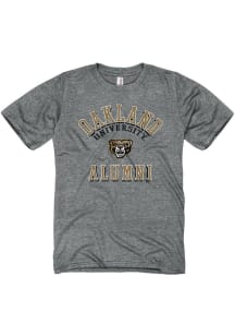 Oakland University Golden Grizzlies Grey Heathered Alumni Short Sleeve T Shirt