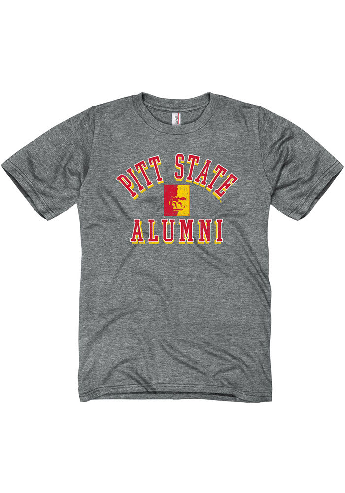 Pitt State Gorillas Grey Heathered Alumni Short Sleeve Fashion T Shirt