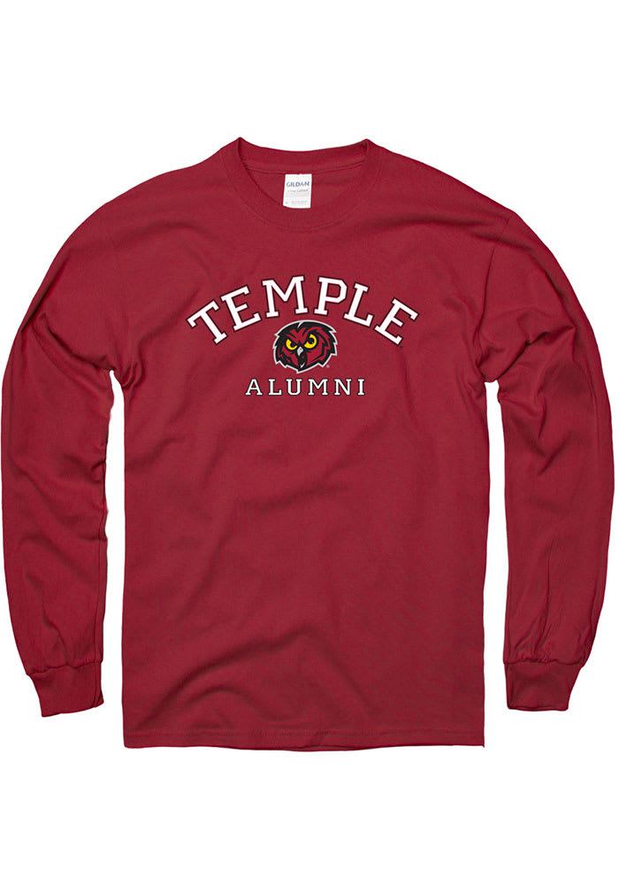 Temple Owls Cardinal Alumni Long Sleeve T Shirt