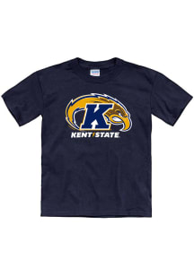 Kent State Golden Flashes Youth Navy Blue Primary Logo Short Sleeve T-Shirt