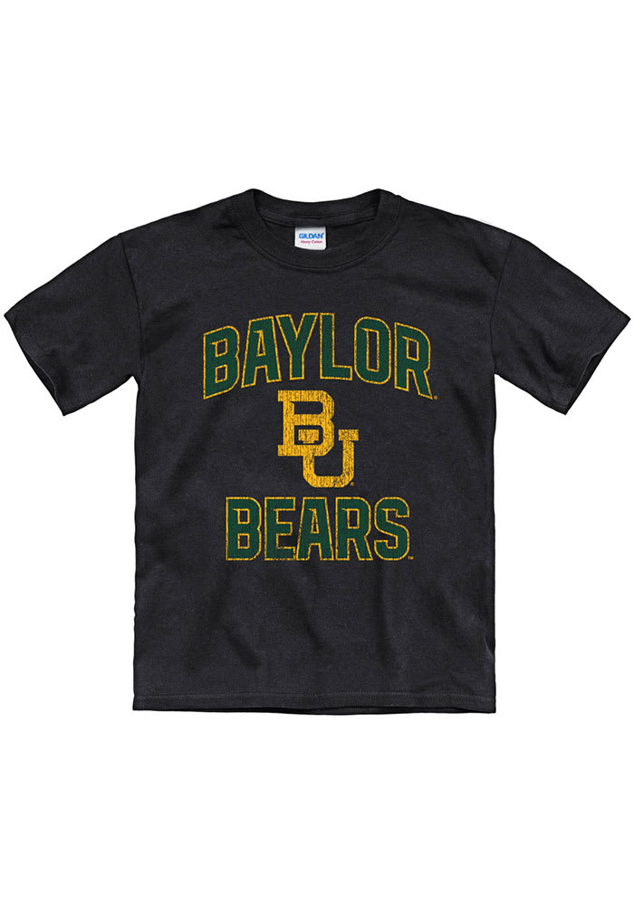Baylor Bears Youth Black BU #1 Design Short Sleeve T-Shirt