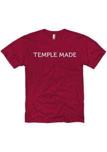 Temple Owls Cardinal Temple Made Short Sleeve T Shirt