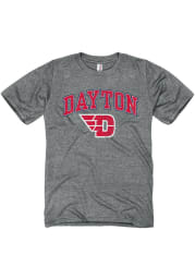 Dayton Flyers Grey Arch Logo Short Sleeve T Shirt