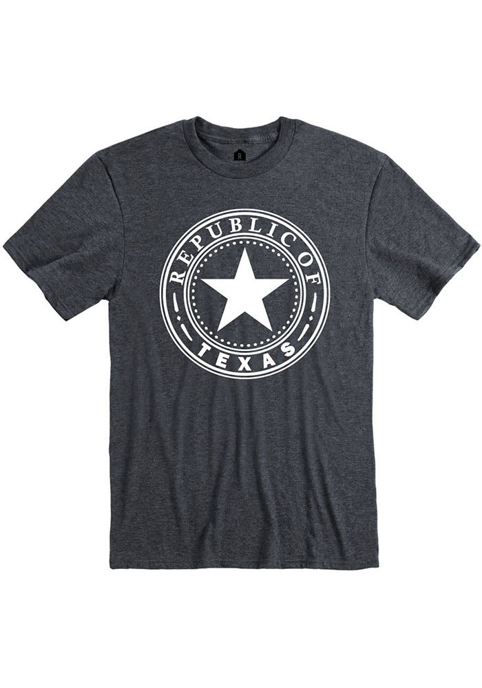 Texas Heather Dark Grey Republic Of Short Sleeve T Shirt