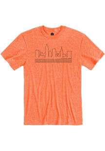 Cleveland Heather Orange Skyline Short Sleeve T Shirt