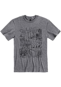 Kansas City Grey Cityscape Short Sleeve T Shirt