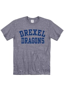Drexel Dragons Navy Blue Snow Heather Team Name Short Sleeve T Shirt