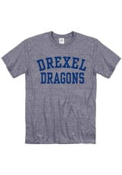 Drexel Dragons Navy Blue Snow Heather Team Name Short Sleeve T Shirt