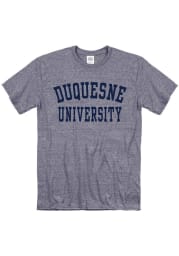 Duquesne Dukes Navy Blue Snow Heather Team Name Short Sleeve T Shirt