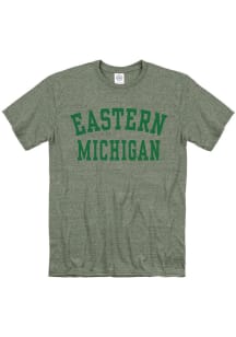 Eastern Michigan Eagles Green Snow Heather Team Name Short Sleeve T Shirt