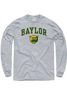 Baylor Bears Grey Arch Mascot Long Sleeve T Shirt