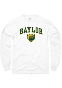 Baylor Bears White Arch Mascot Long Sleeve T Shirt