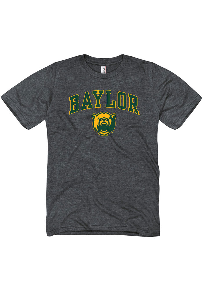 Baylor Bears Charcoal Arch Mascot Short Sleeve T Shirt