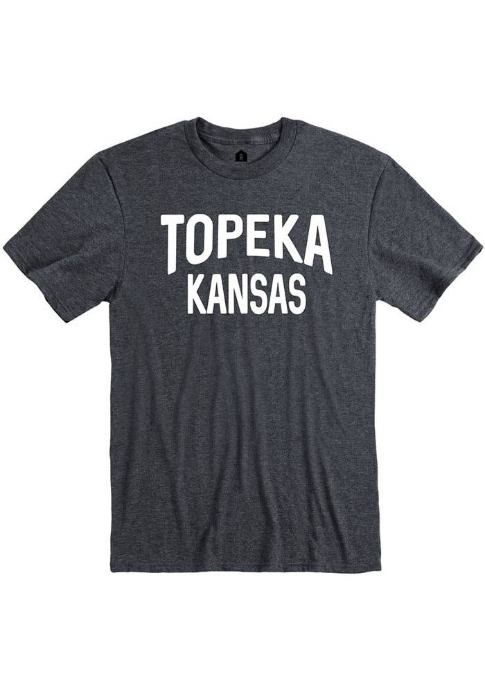 Topeka Dark Grey Wordmark Short Sleeve T Shirt