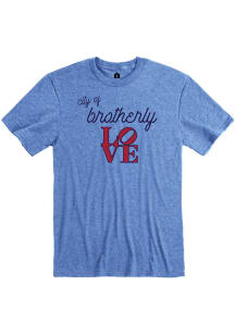 Philadelphia Blue Brotherly Love Short Sleeve T Shirt