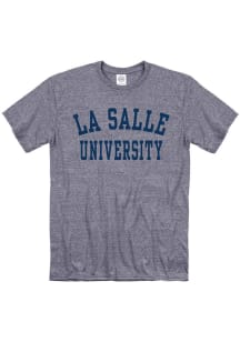 La Salle Explorers Navy Blue Snow Heather Team Name Short Sleeve T Shirt