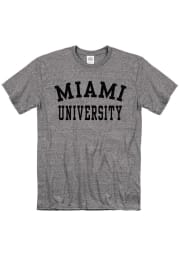 Miami RedHawks Grey Snow Heather Team Name Short Sleeve T Shirt