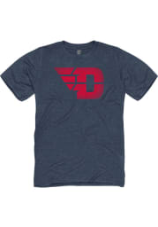 Dayton Flyers Navy Blue Fadeout Short Sleeve T Shirt