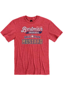 Bertman Mustard Heather Red Logo Short Sleeve T Shirt