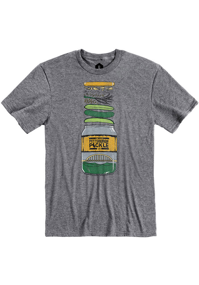 Pittburgh Pickle Co. Graphite Pickle Jar Short Sleeve T Shirt