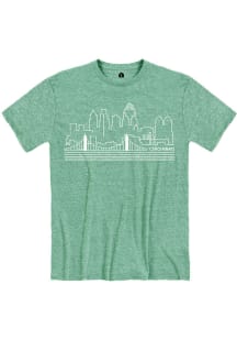 Cincinnati Heather Green Skyline Short Sleeve T Shirt