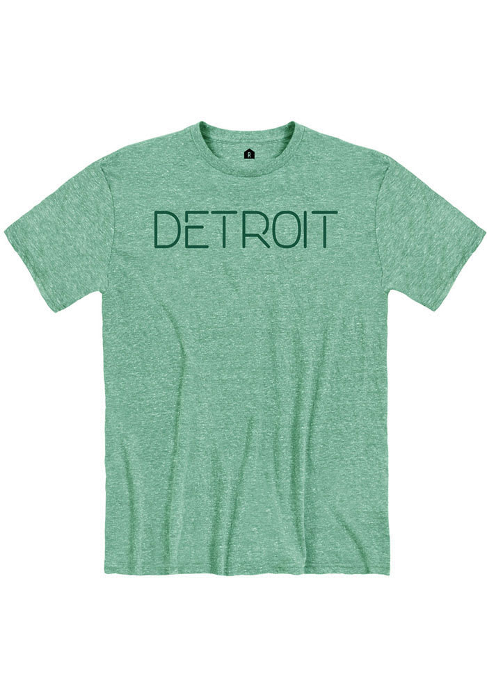 Detroit Heather Green Disconnected Short Sleeve T Shirt