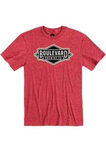 Boulevard Heather Red Diamond Logo Short Sleeve T Shirt