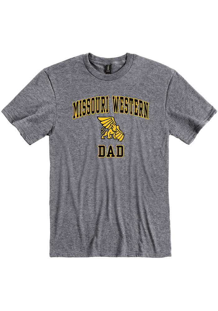 Missouri Western Griffons Grey Dad Graphic Short Sleeve T Shirt