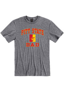 Pitt State Gorillas Grey Dad Graphic Short Sleeve T Shirt