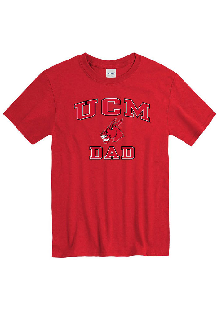 Central Missouri Mules Red Dad Graphic Short Sleeve T Shirt