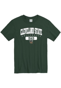 Cleveland State Vikings Green Dad Graphic Short Sleeve T Shirt