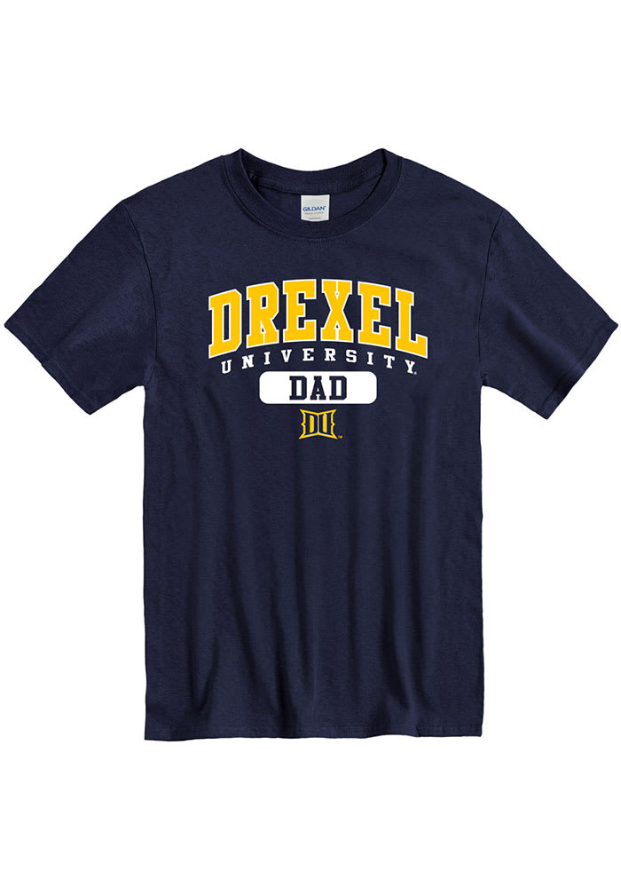 Drexel Dragons Navy Blue Dad Graphic Short Sleeve T Shirt