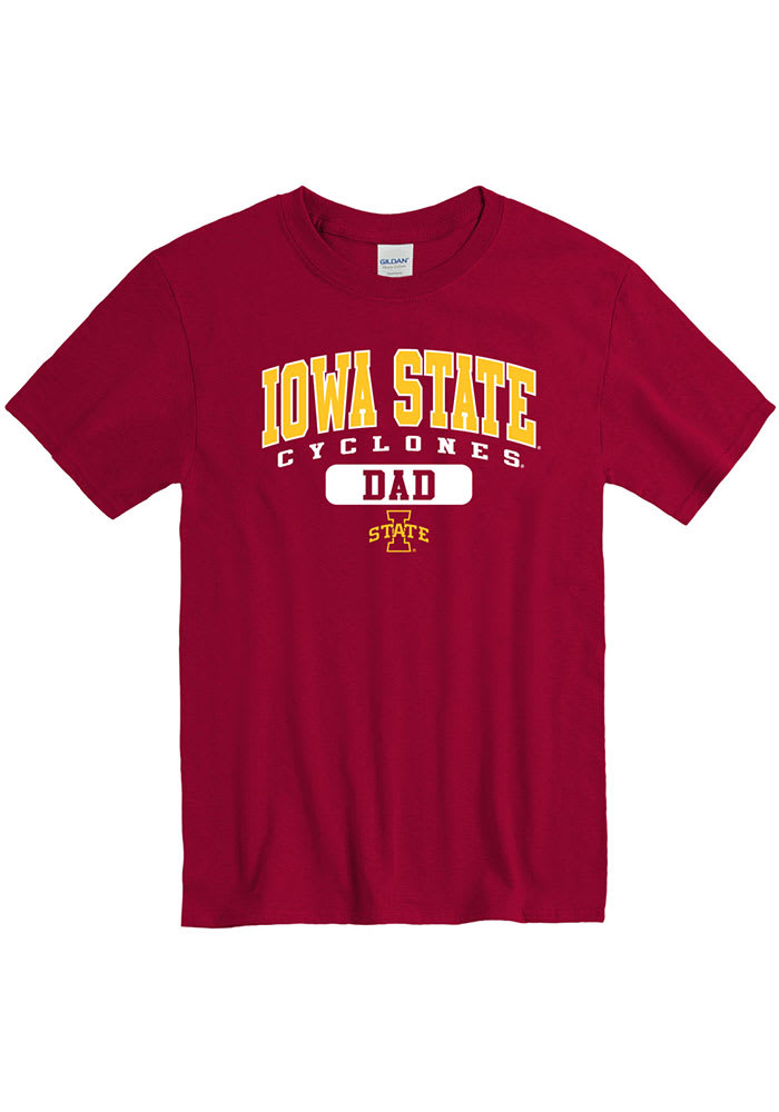 Iowa State Cyclones Maroon Dad Graphic Short Sleeve T Shirt