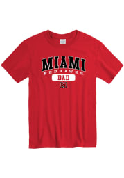 Miami RedHawks Red Dad Graphic Short Sleeve T Shirt