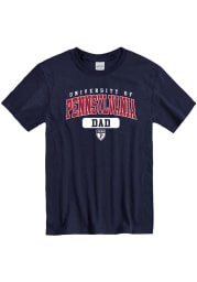 Pennsylvania Quakers Navy Blue Dad Graphic Short Sleeve T Shirt
