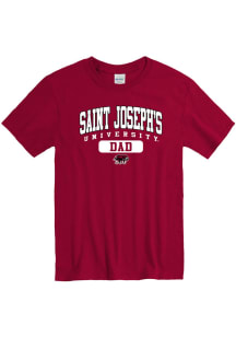 Saint Josephs Hawks Maroon Dad Graphic Short Sleeve T Shirt