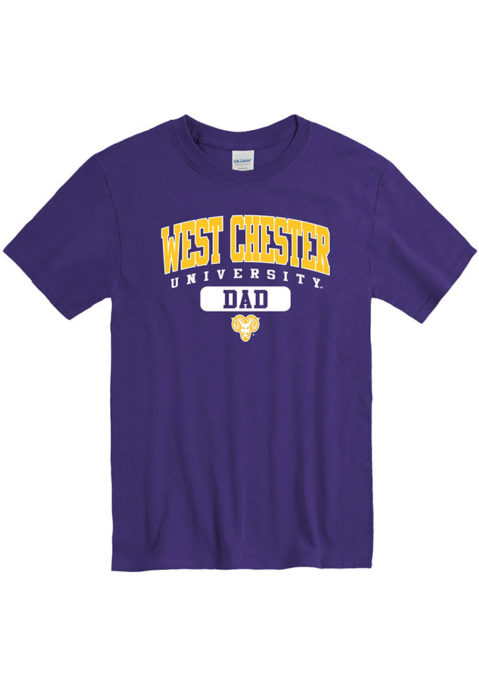 West Chester Golden Rams Purple Dad Graphic Short Sleeve T Shirt